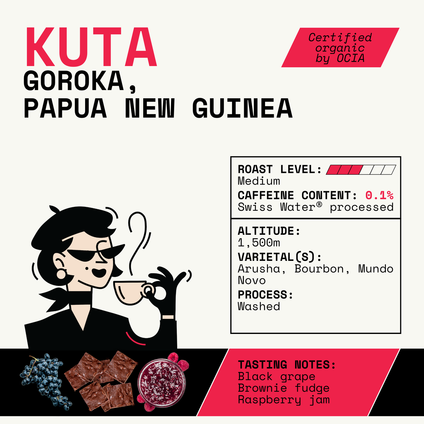 DEKÁF Papua New Guinea Kuta Coffee Decaf Blend