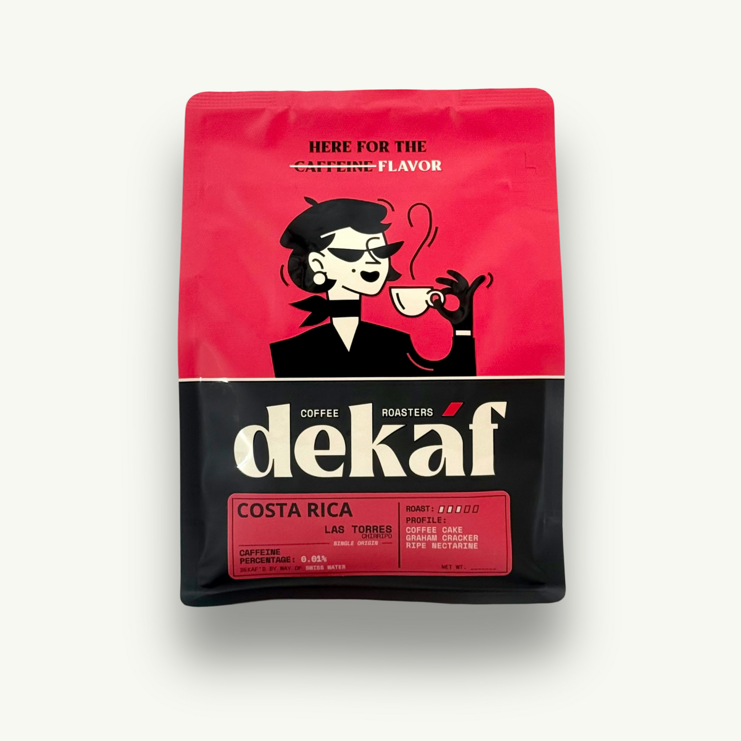 DEKÁF Decaf Costa Rica Las Torres Coffee 8oz Bag