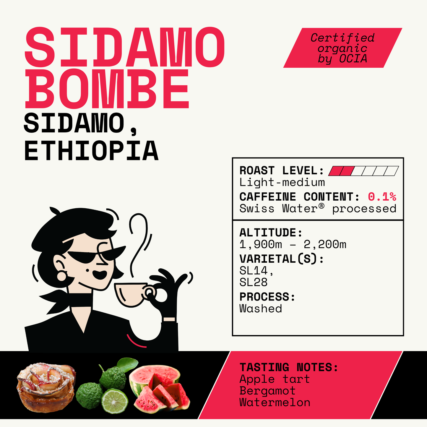 DEKÁF Ethiopia Sidamo Bombe Coffee Decaf Roast