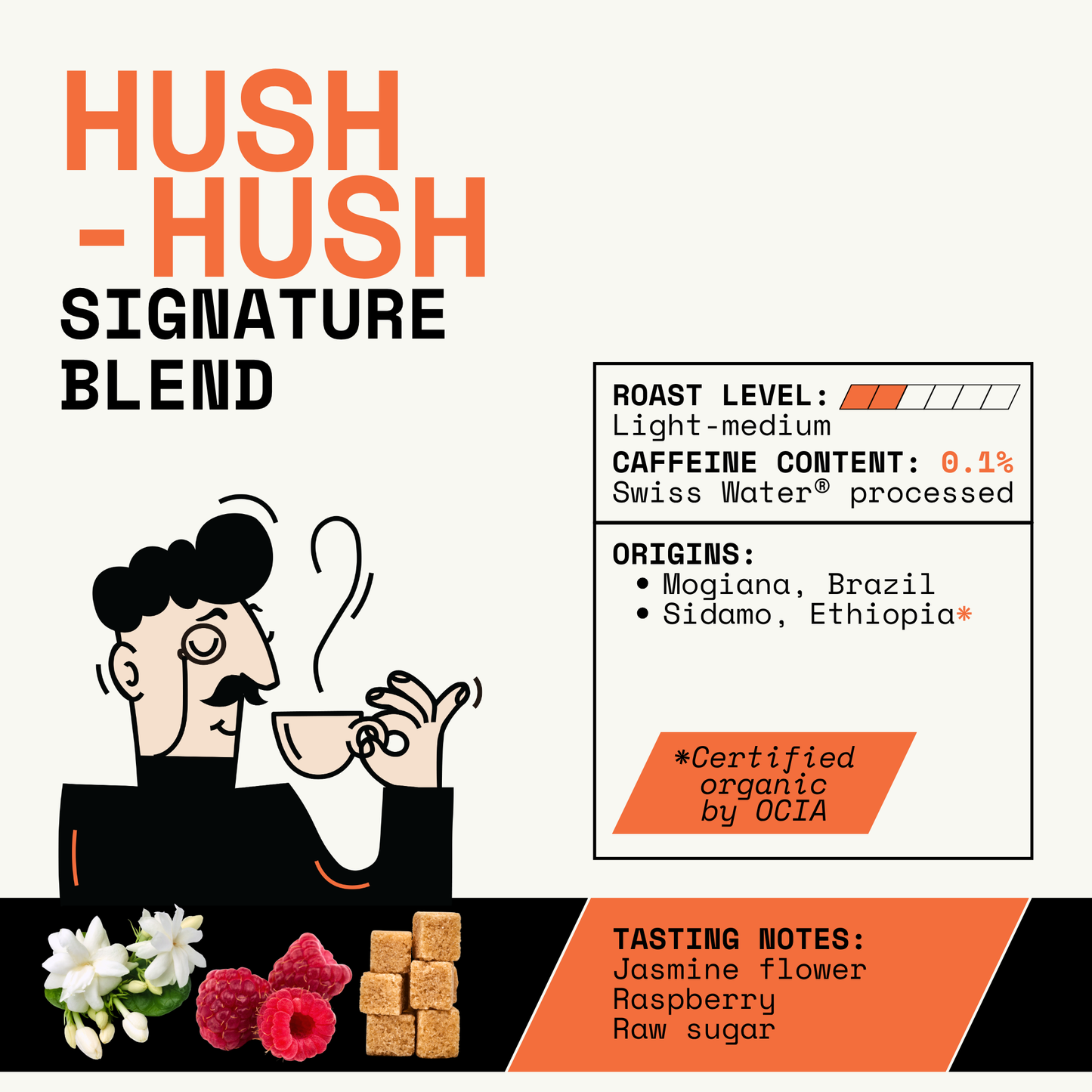 DEKÁF Hush-Hush Signature Blend Coffee – Decaf Flavor
