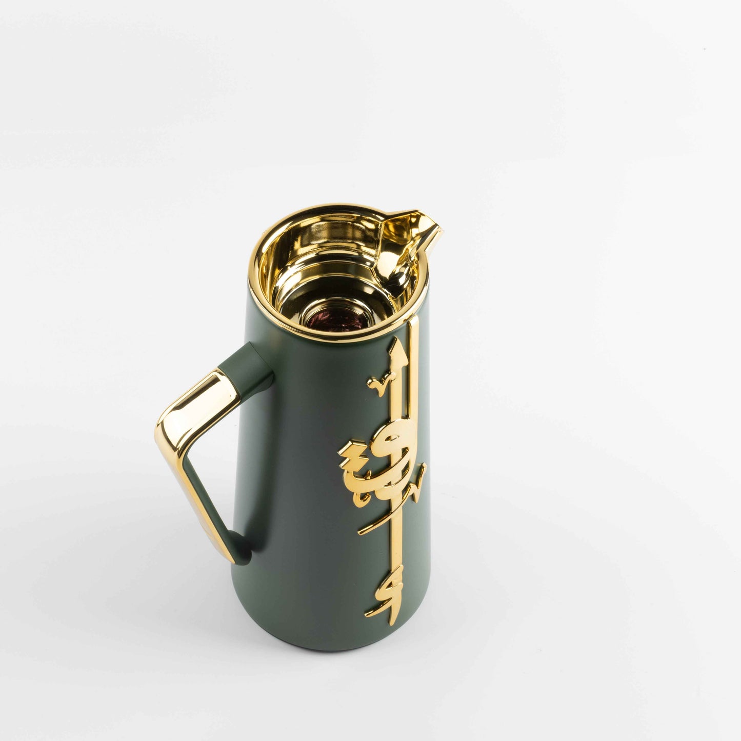 Liqa'a - Vacuum Flask / Thermos - Olive Green  & Gold