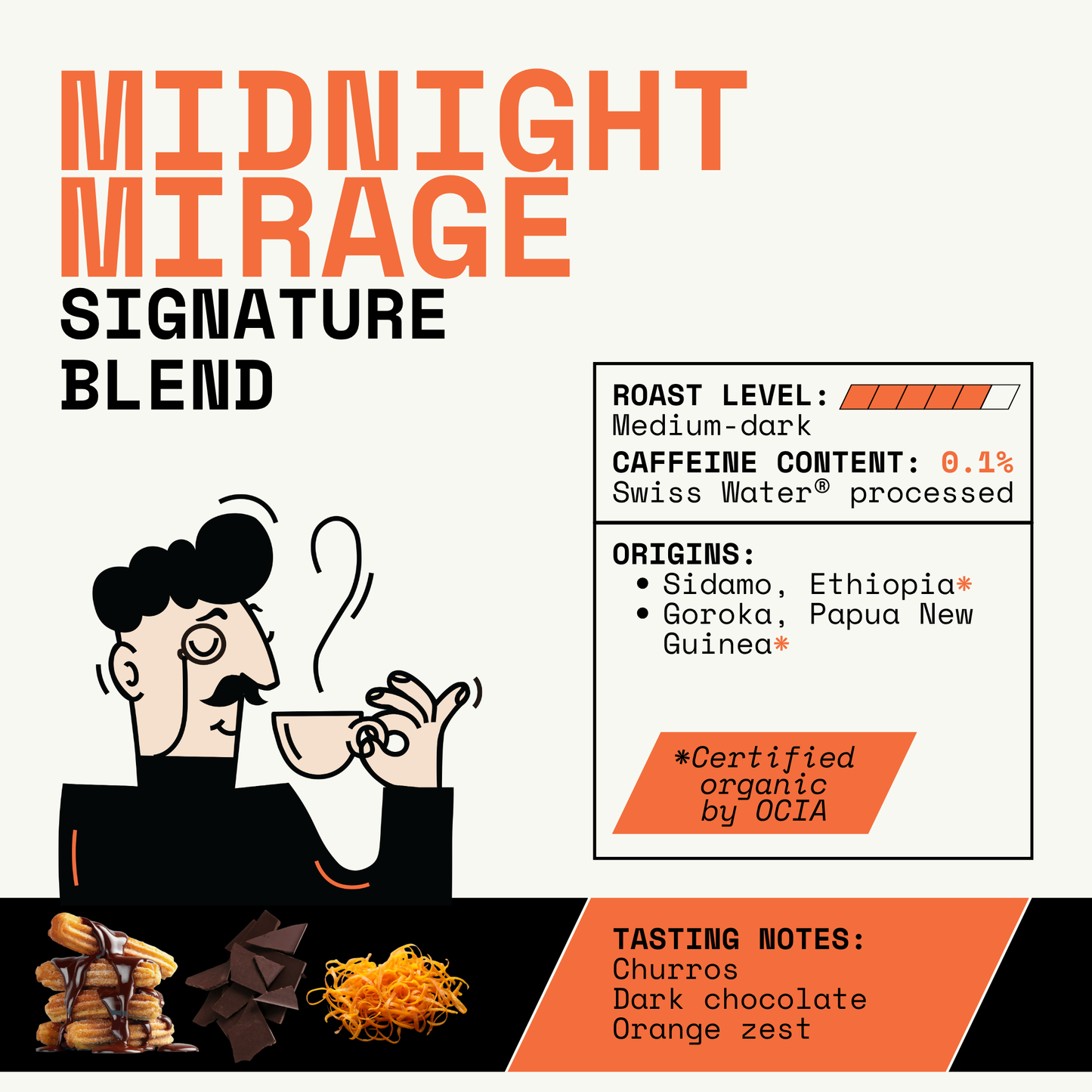 DEKÁF Midnight Mirage Coffee Blend Decaf Coffee