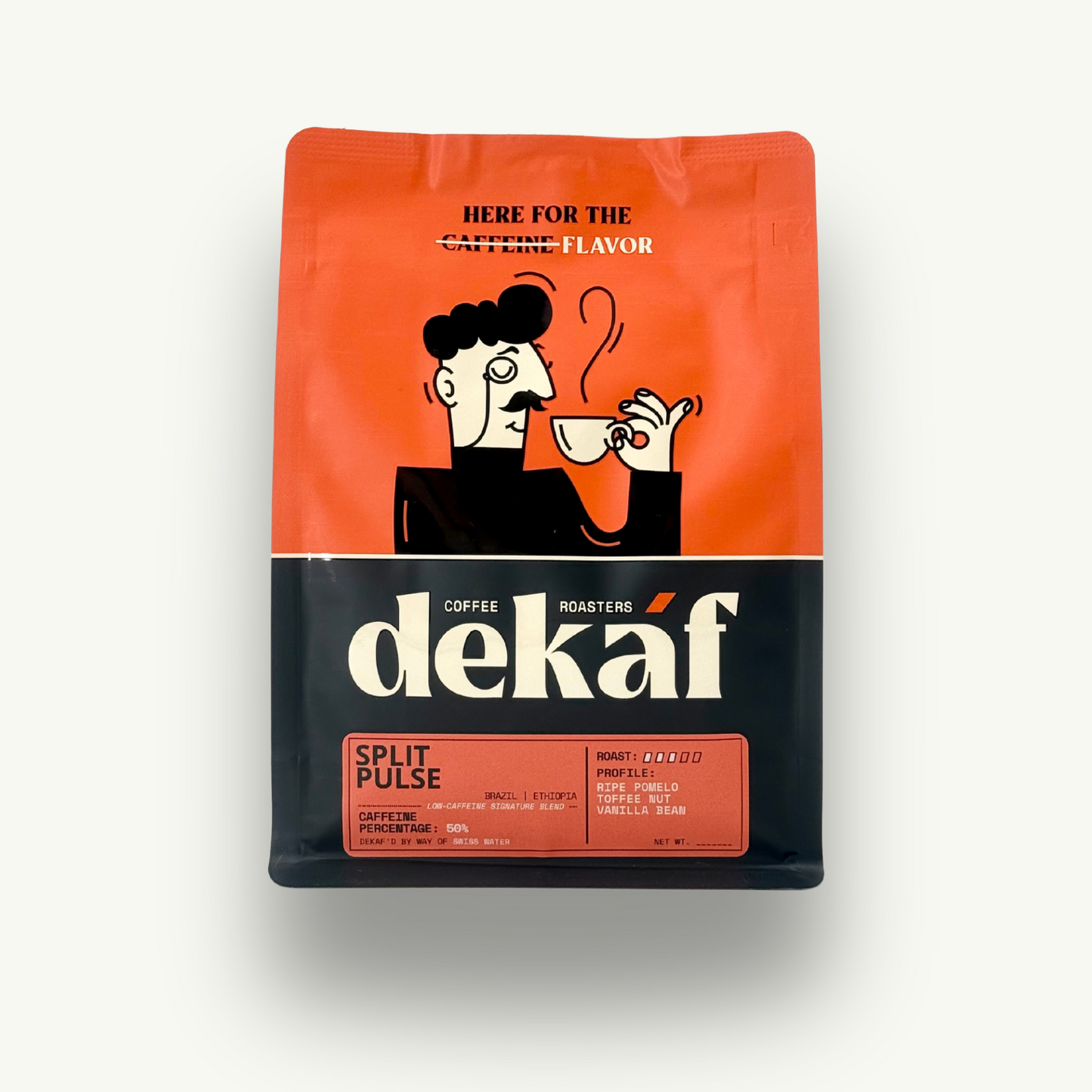 DEKÁF Split Pulse Half Caffeine Coffee Blend Decaf