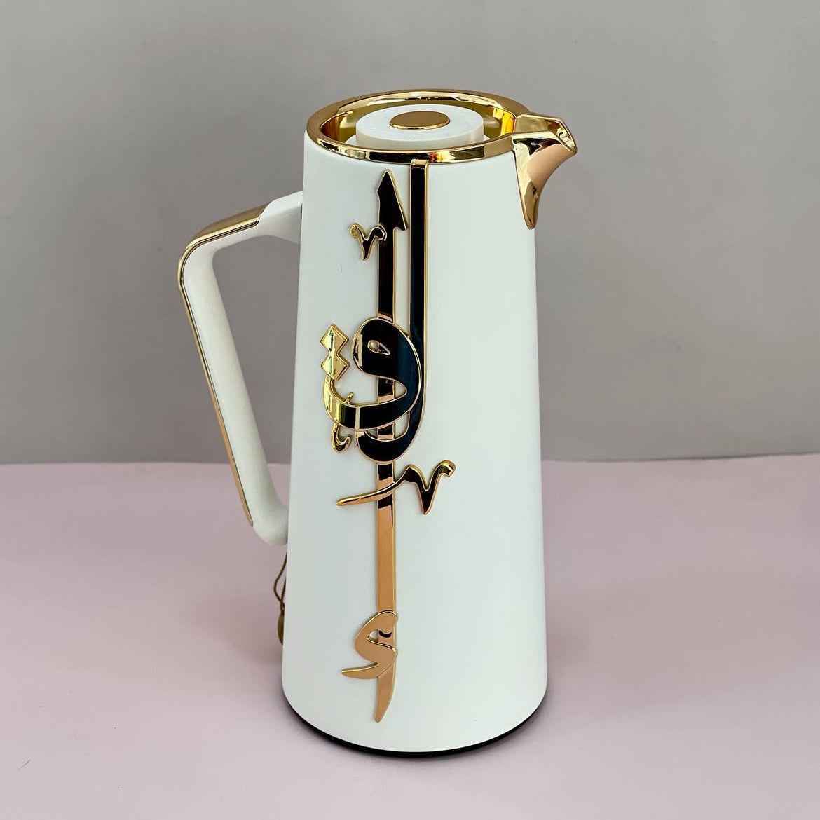 Liqa'a - Vacuum Flask / Thermos - Pearl White & Gold