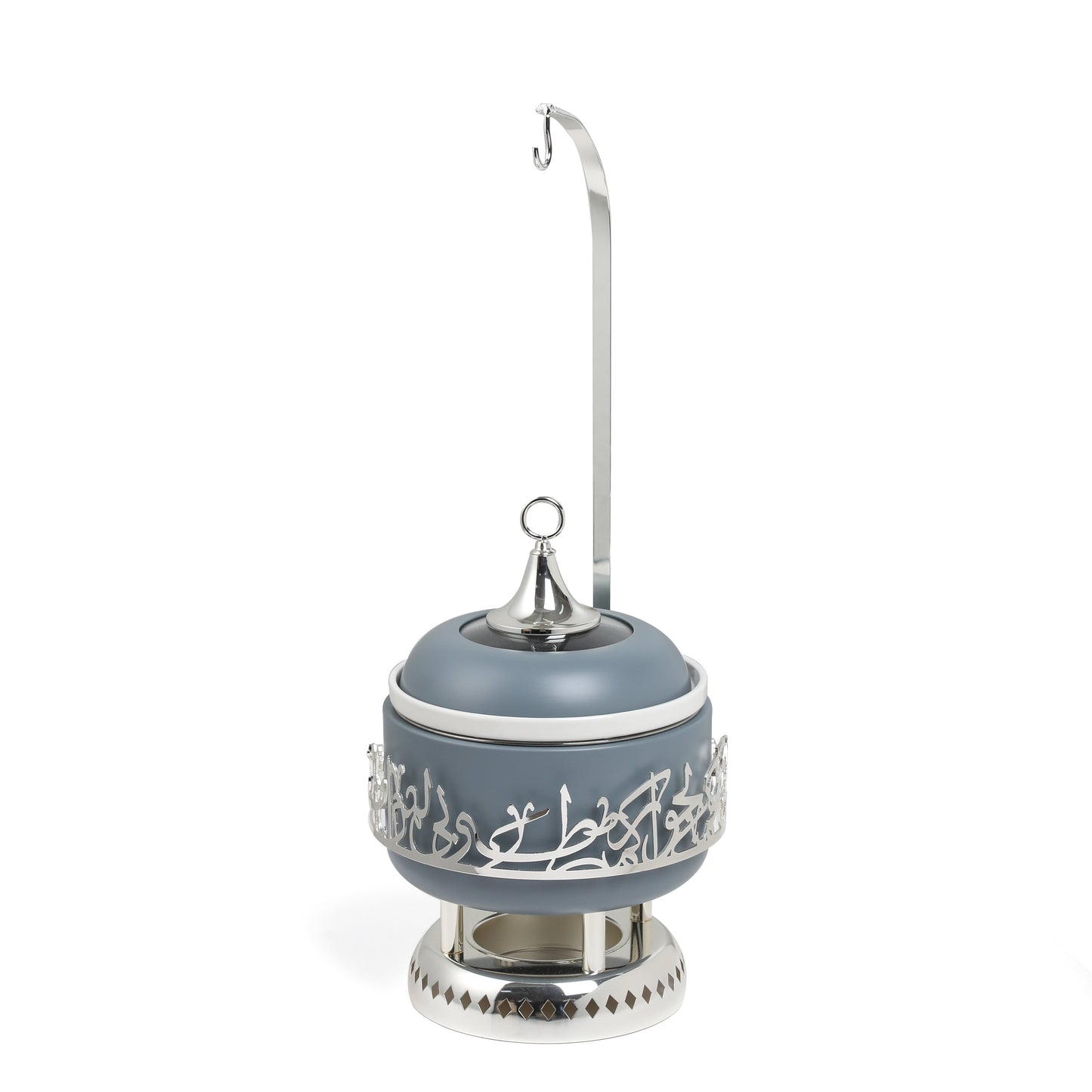 Jiwar 2.5L chafer haze blue with silver ornate design and hanging hook by Otantik Home