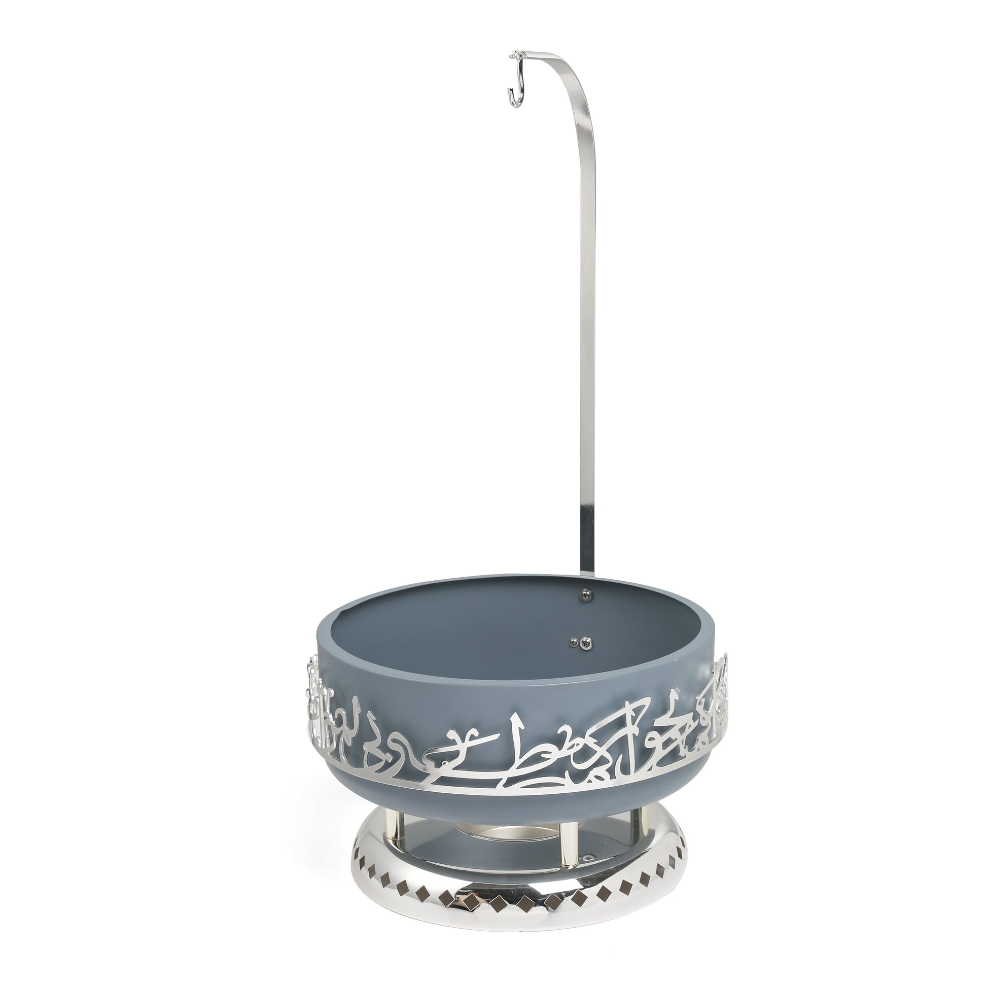 Jiwar 6 liter chafer haze blue with decorative silver frame and hanging hook by Otantik Home