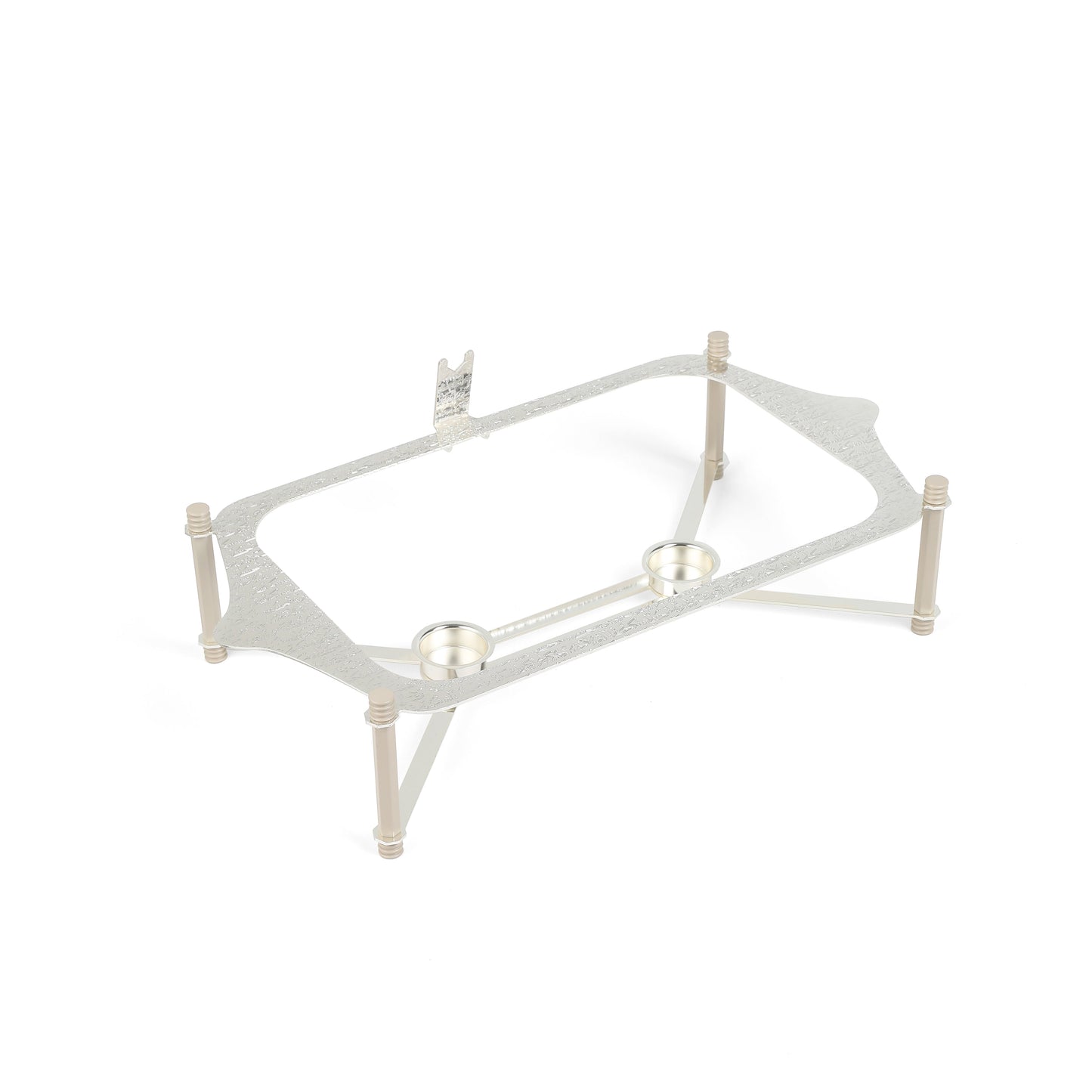 Otantik Home metal stand frame for large Pyrex chafer with lid to hold heating fuel cups