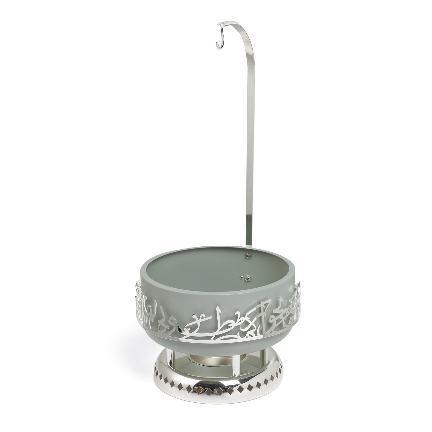 Otantik Home mint green chafer 4 liters with silver decorative stand and hook for serving