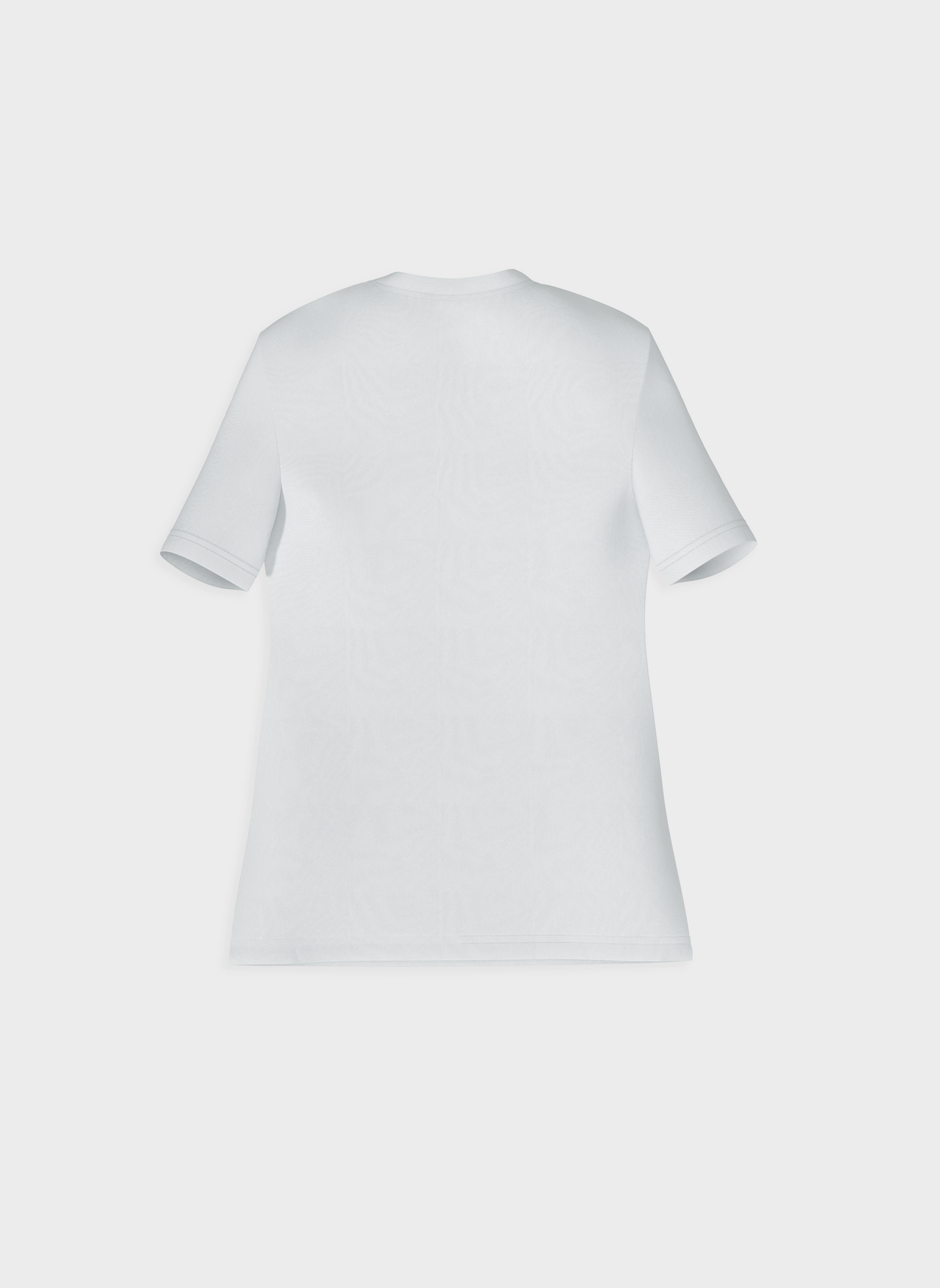 Ondine white UPF 45 short sleeve t-shirt shown from the back with a simple clean design