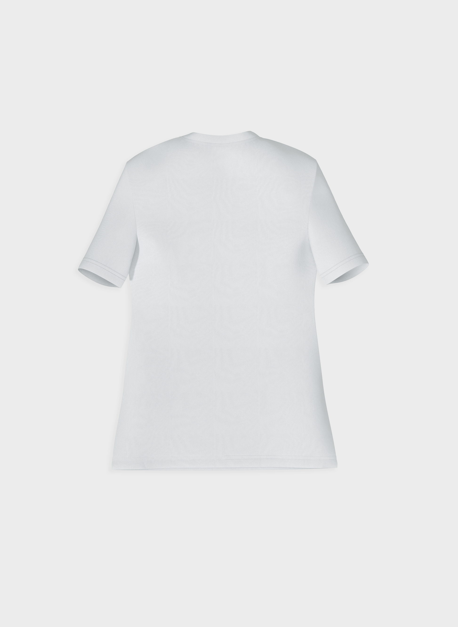 Ondine white UPF 45 short sleeve t-shirt shown from the back with a simple clean design