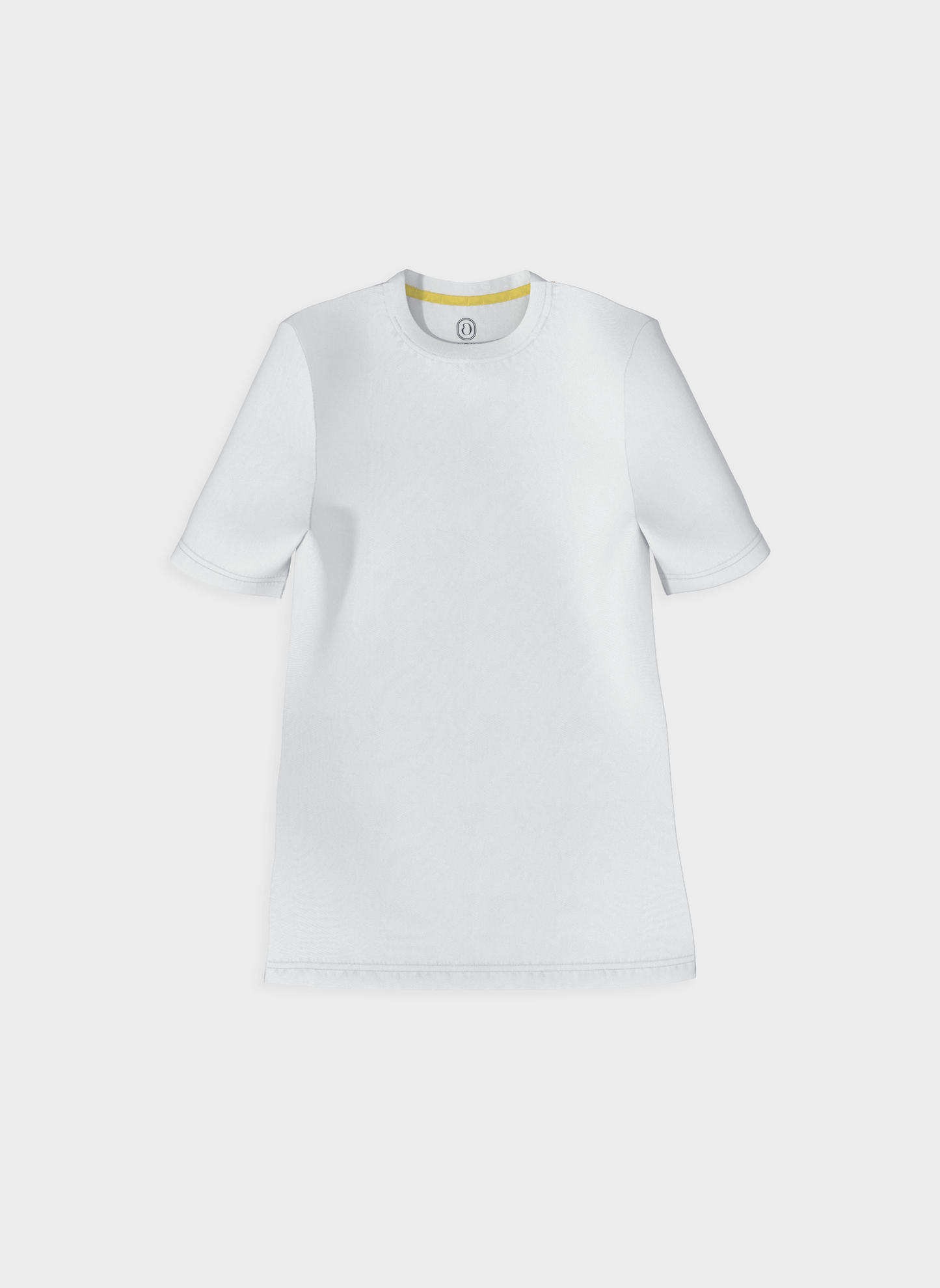 Ondine white UPF 45 short sleeve t-shirt with crew neck for sun protection