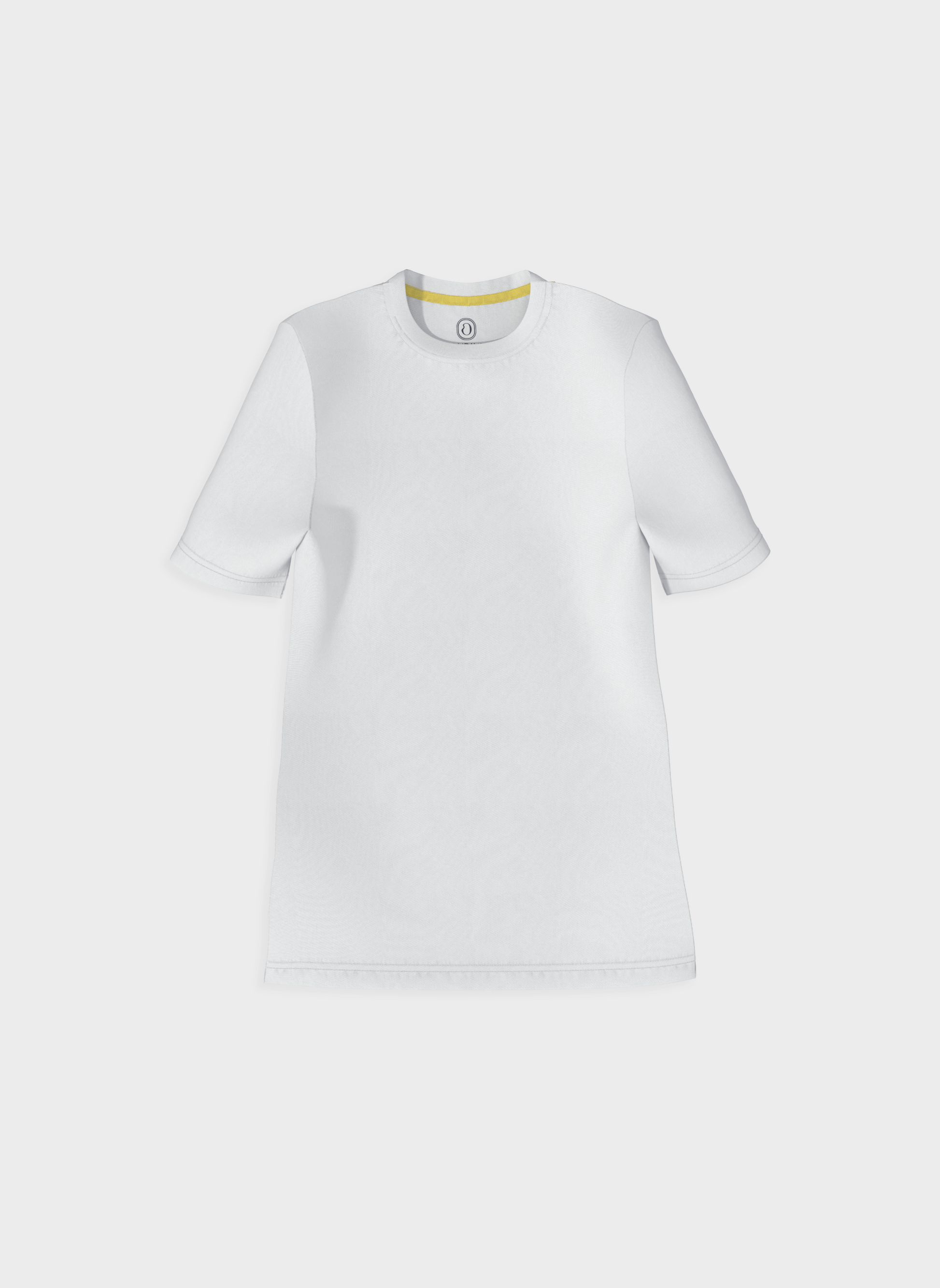 Ondine white UPF 45 short sleeve t-shirt with crew neck for sun protection