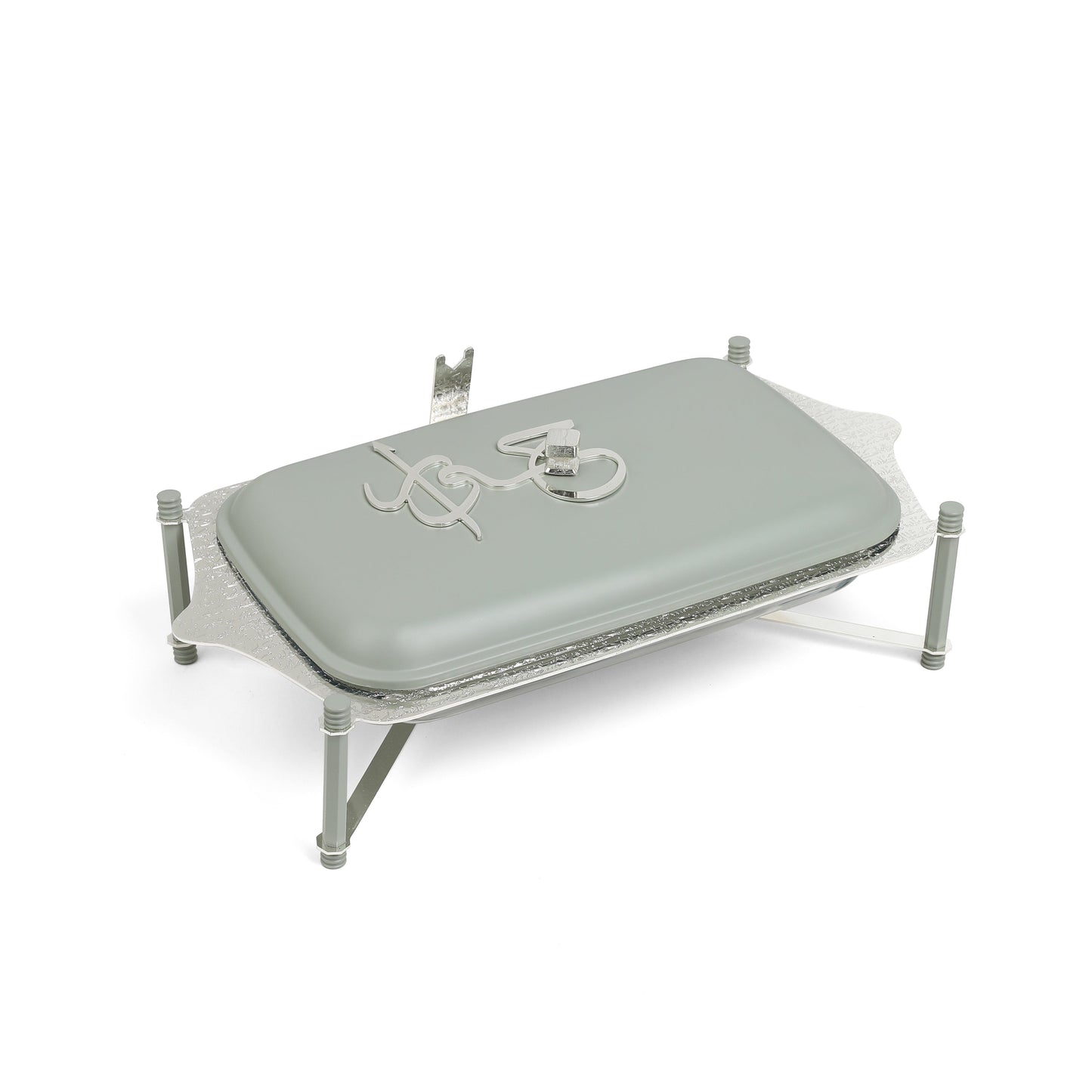 Otantik Home pyrex chafer with cover and metal stand for buffet serving