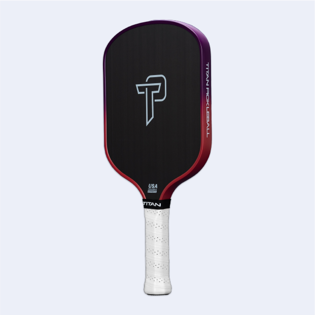 Titan Ignite 16S pickleball paddle by Titan Pickleball with black face and white grip