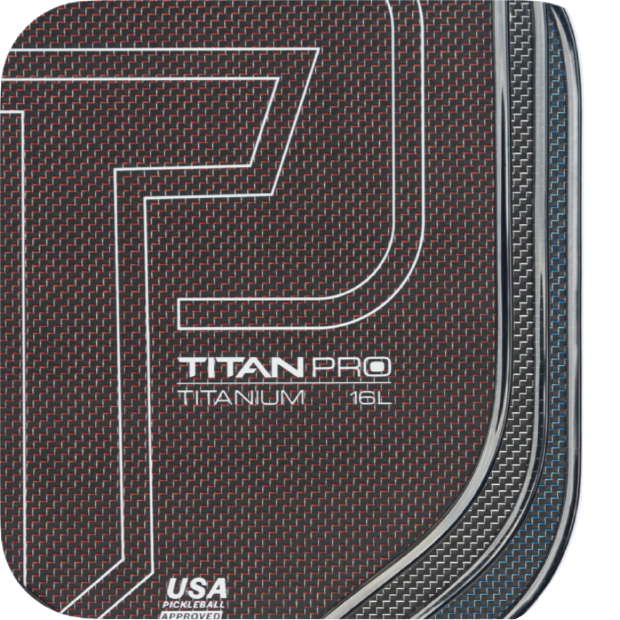 Titan Pro Titanium pickleball paddle with carbon fiber design by Titan Pickleball USA approved