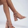 Suede platform heels